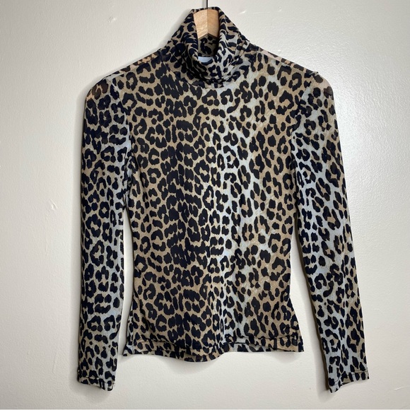 GANNI leopard-print long-sleeve top - Picture 7 of 16